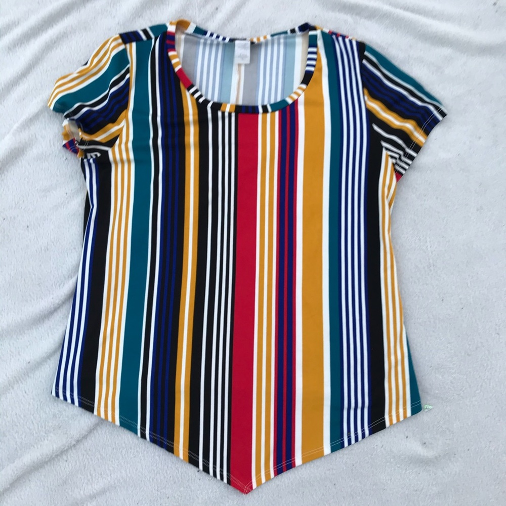 Minette Rainbow Striped Blouse